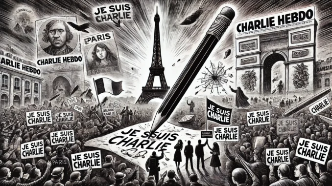 DALL·E 2025-01-06 18.33.21 - Blogbild Charlie Hebdo